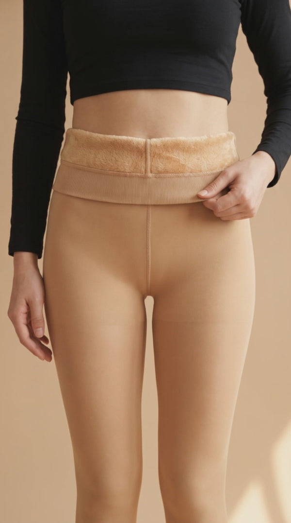 Sheerly fleece tights: soft fleece lining
