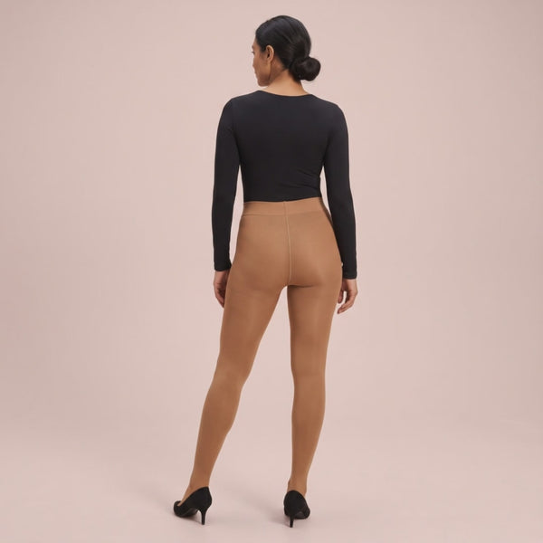 Sheerly tights single back seam